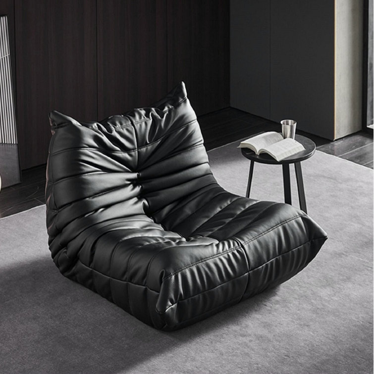 Faux best sale leather lounger